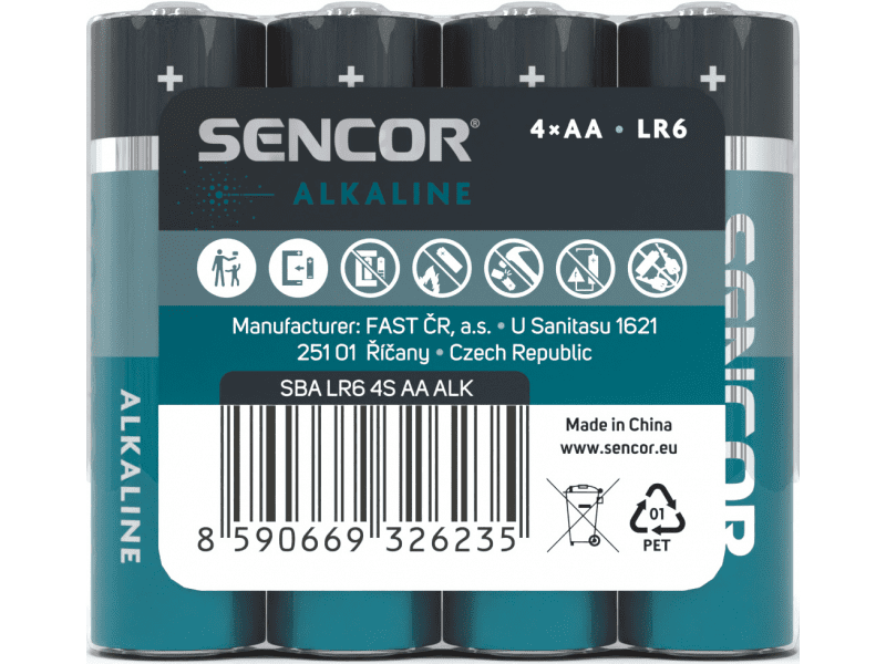 Sencor Alkalické baterie AA 4 ks