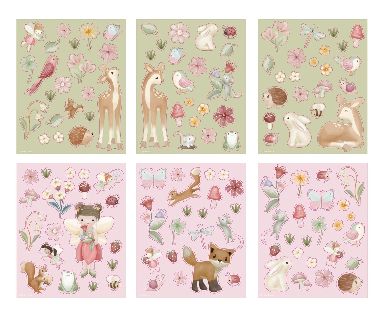 Little Dutch Sada se samolepkami Fairy Garden