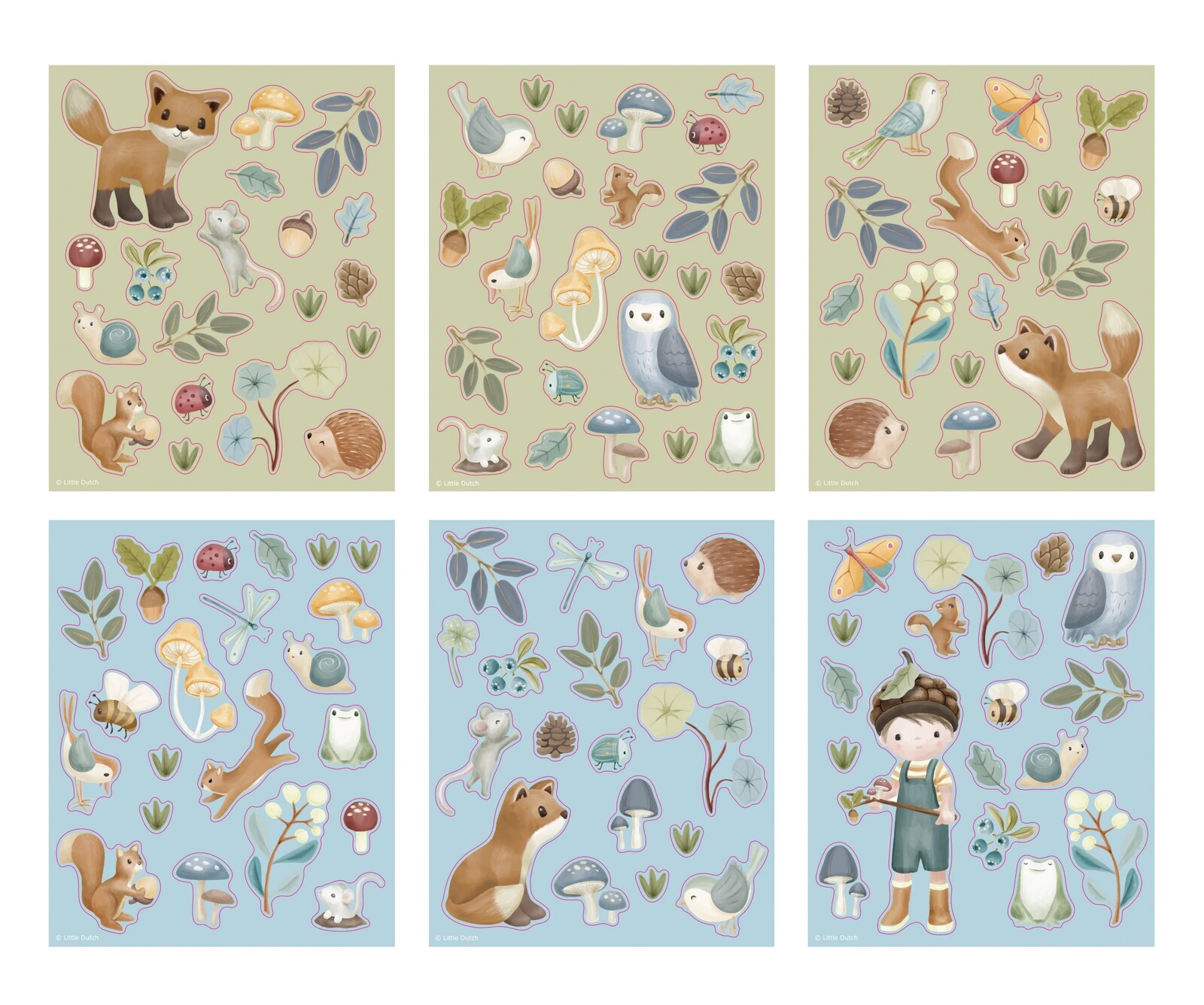 Little Dutch Sada se samolepkami Forest Friends