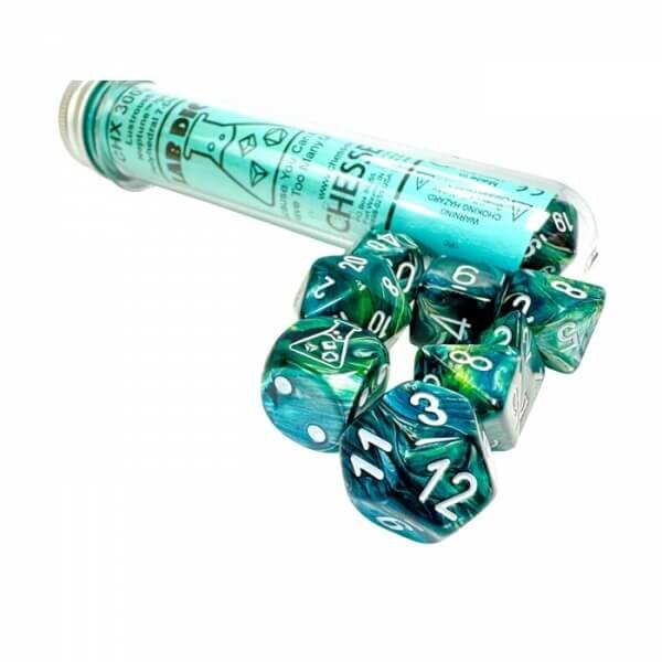 Sada kostek Lustrous Nepture/Grey Polyhedral - 7 ks - CSX30072