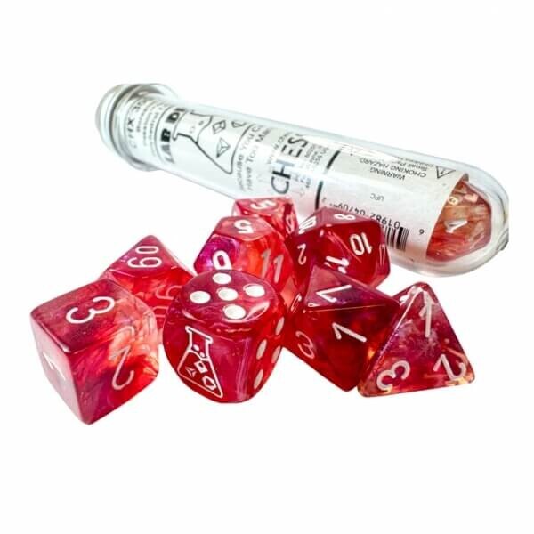 Sada kostek Borealis Luminary Passion/White Polyhedral - 7 ks - CSX30070