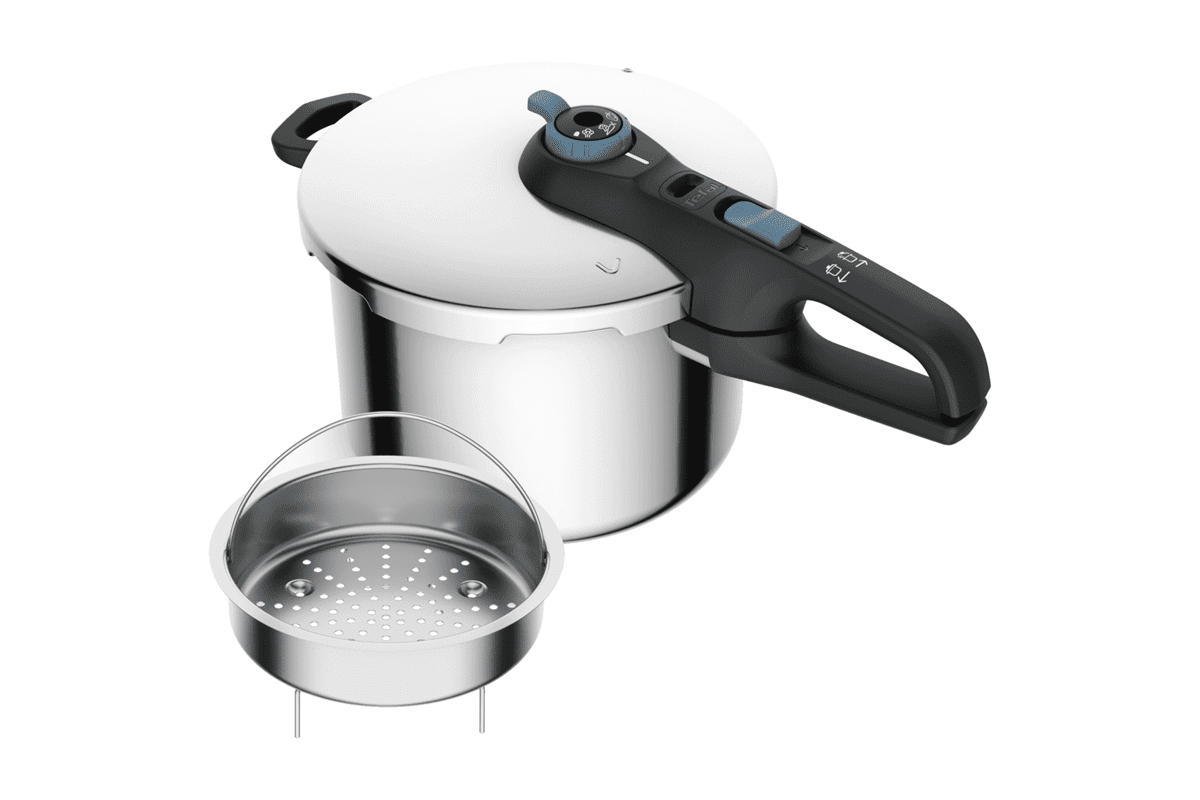 Tlakový hrnec Tefal Secure Trendy 6 l P2580701 Nerezový/Černý