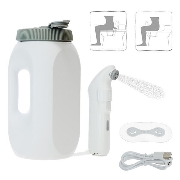 Přenosná sprcha a bidet 2v1 s nabíjecí baterií