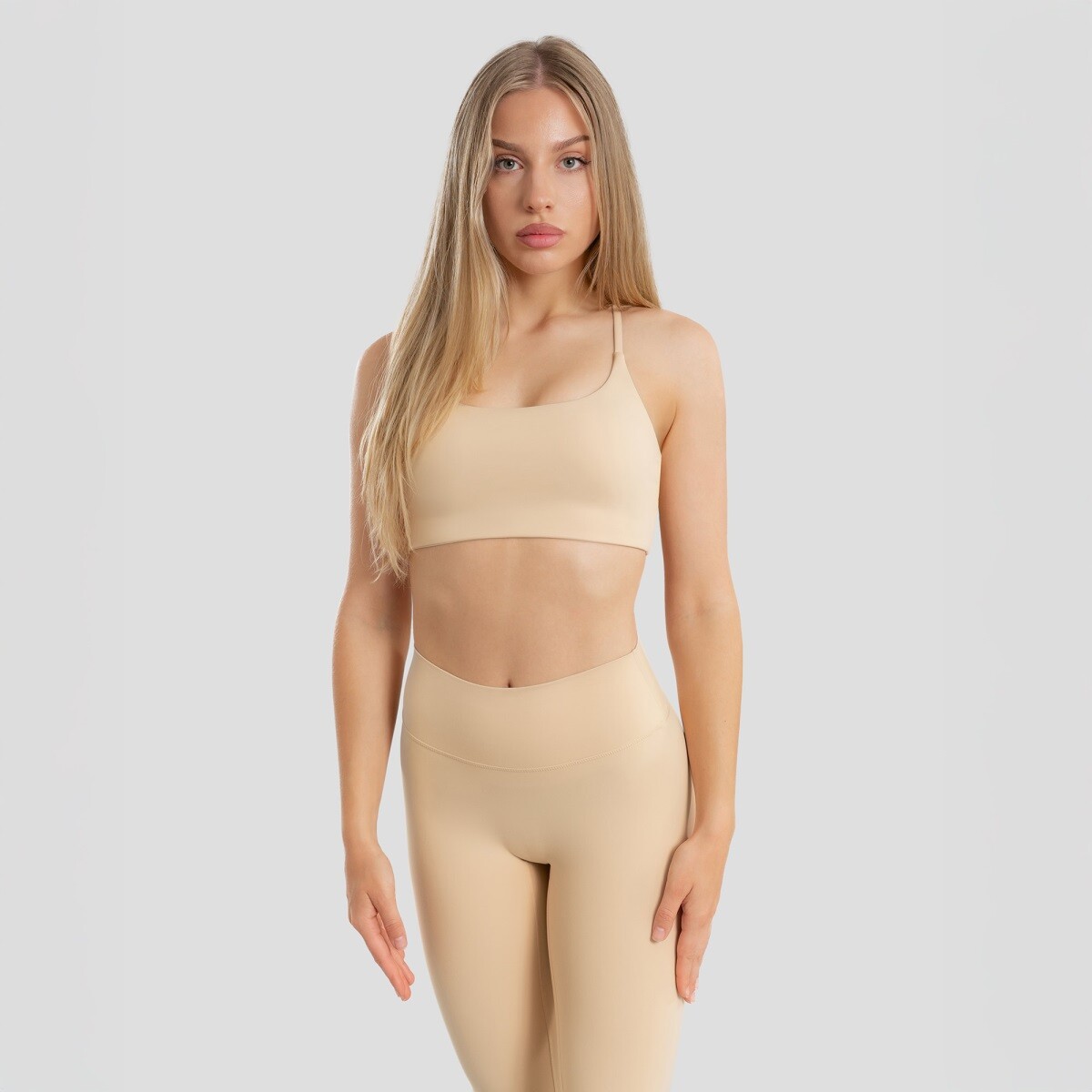 Dámská sportovní podprsenka exalted unity sweat tmavě béžová xs