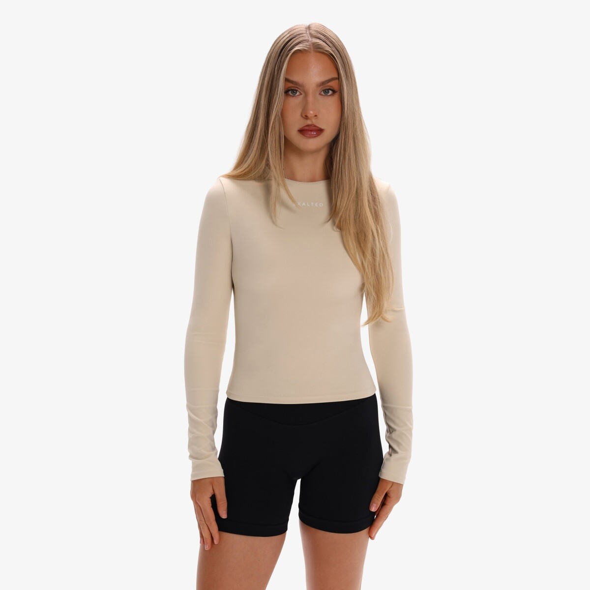 Dámské tričko s dlouhým rukávem exalted flexmotion krémová xxs