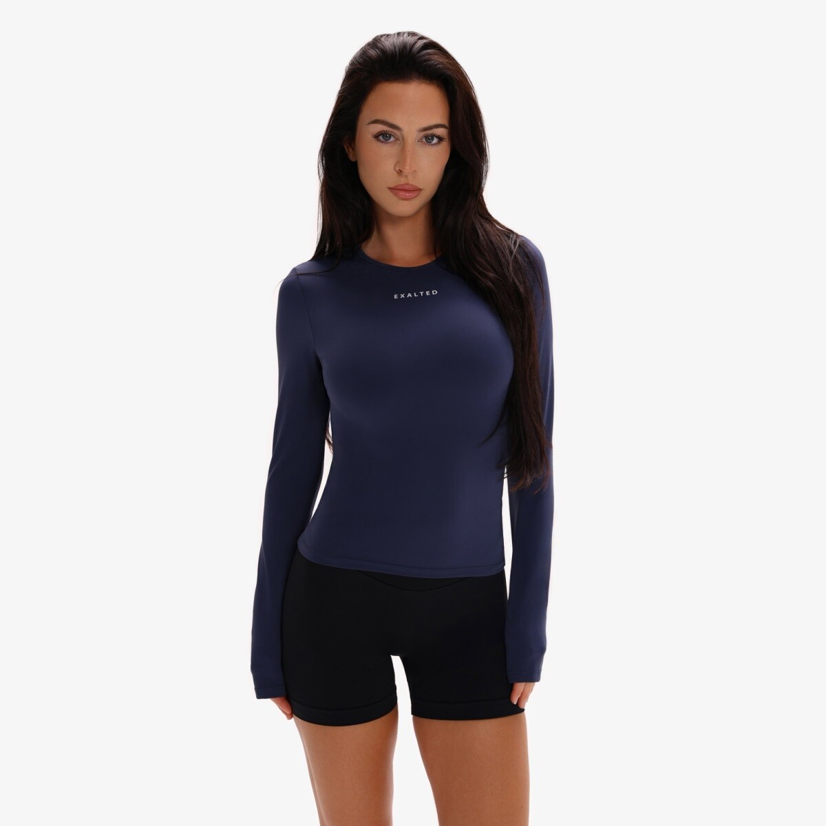 Dámské tričko s dlouhým rukávem exalted flexmotion tmavě modrá xxs