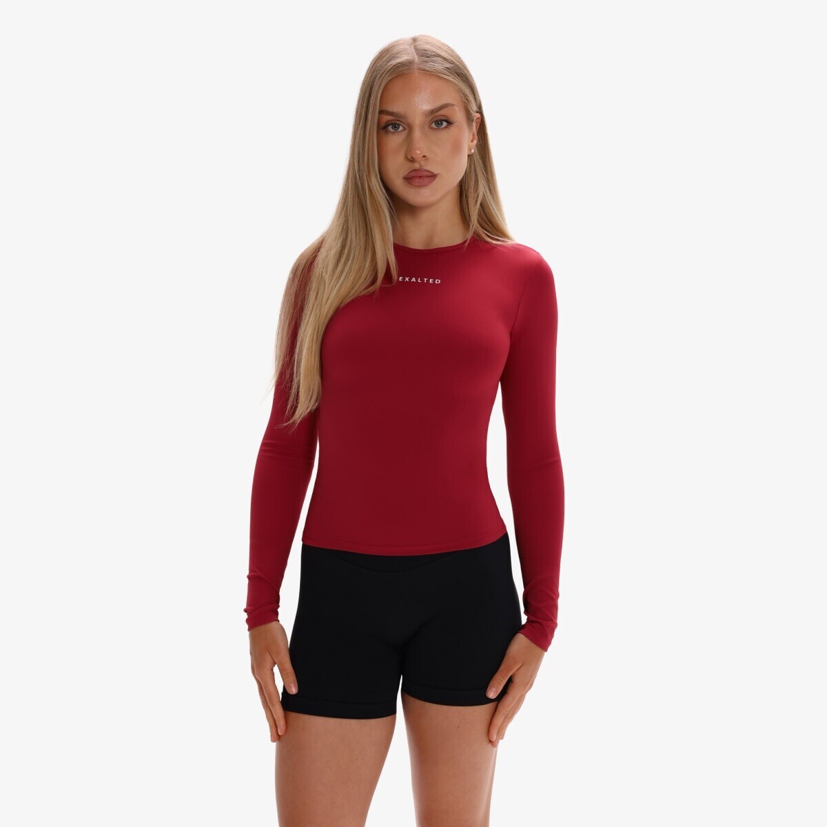Dámské tričko s dlouhým rukávem exalted flexmotion červená xxs