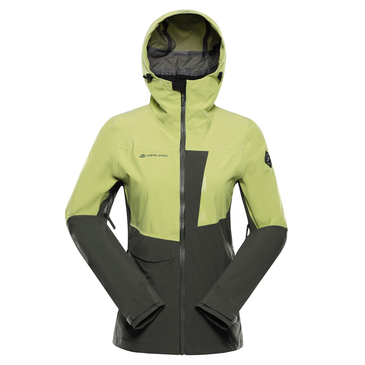 Dámská nepromokavá bunda s ptx membránou alpine pro zarra 2 zelená m