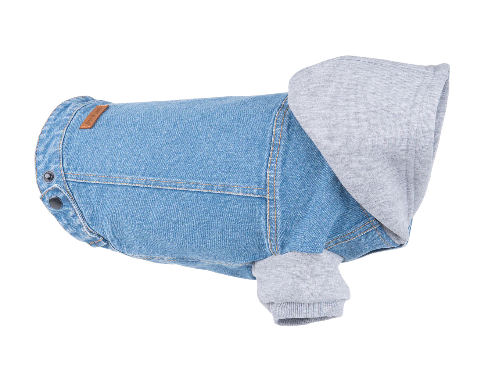 Vesta s mikinou pro psy JEANS světle modrá různé velikosti Rozměr: Rozměr 45 cm - beagle