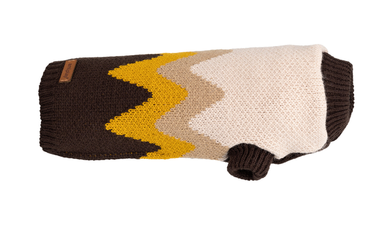 Svetr pro psy RIVERA vzor 03 hnědá různé velikosti Rozměr: 42 cm délka hřbetu beagle