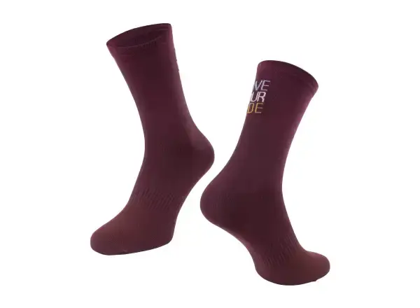 Force Love Your Ride ponožky vínová vel. L-XL (EU 42-46)