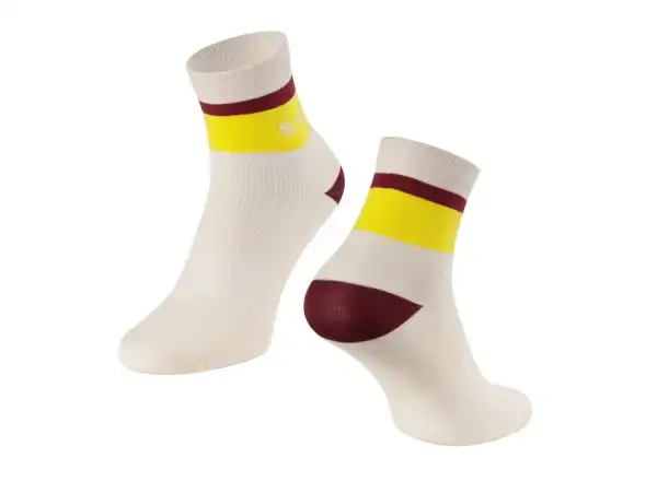 Force Stripe krátké ponožky krémová žlutá vel. S-M (EU 36-41)