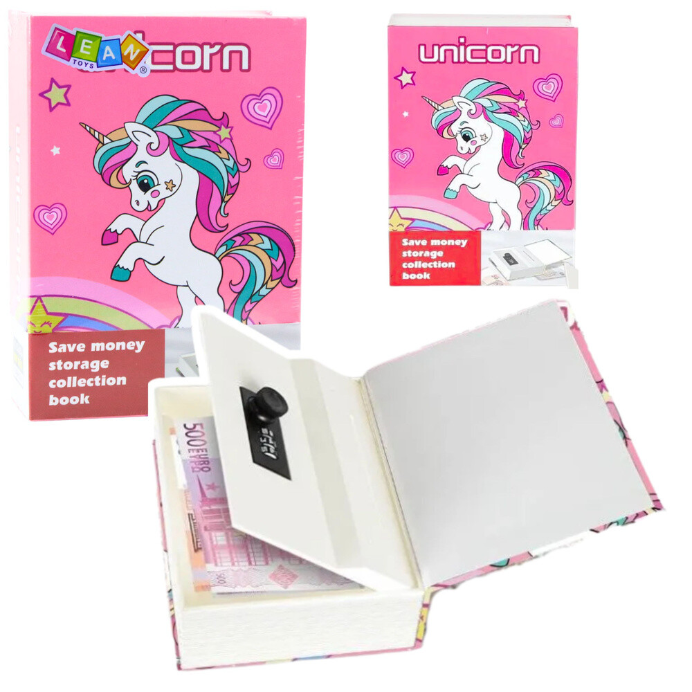 mamido Kniha trezor na peníze s kódem Jednorožec růžová