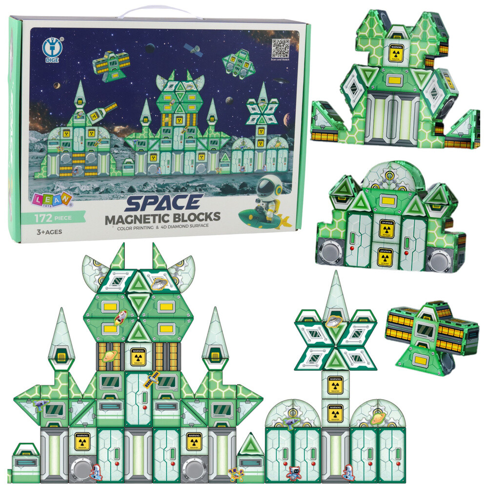 mamido Vesmírná magnetická stavebnice Vesmírná stanice 4D 172 dílků