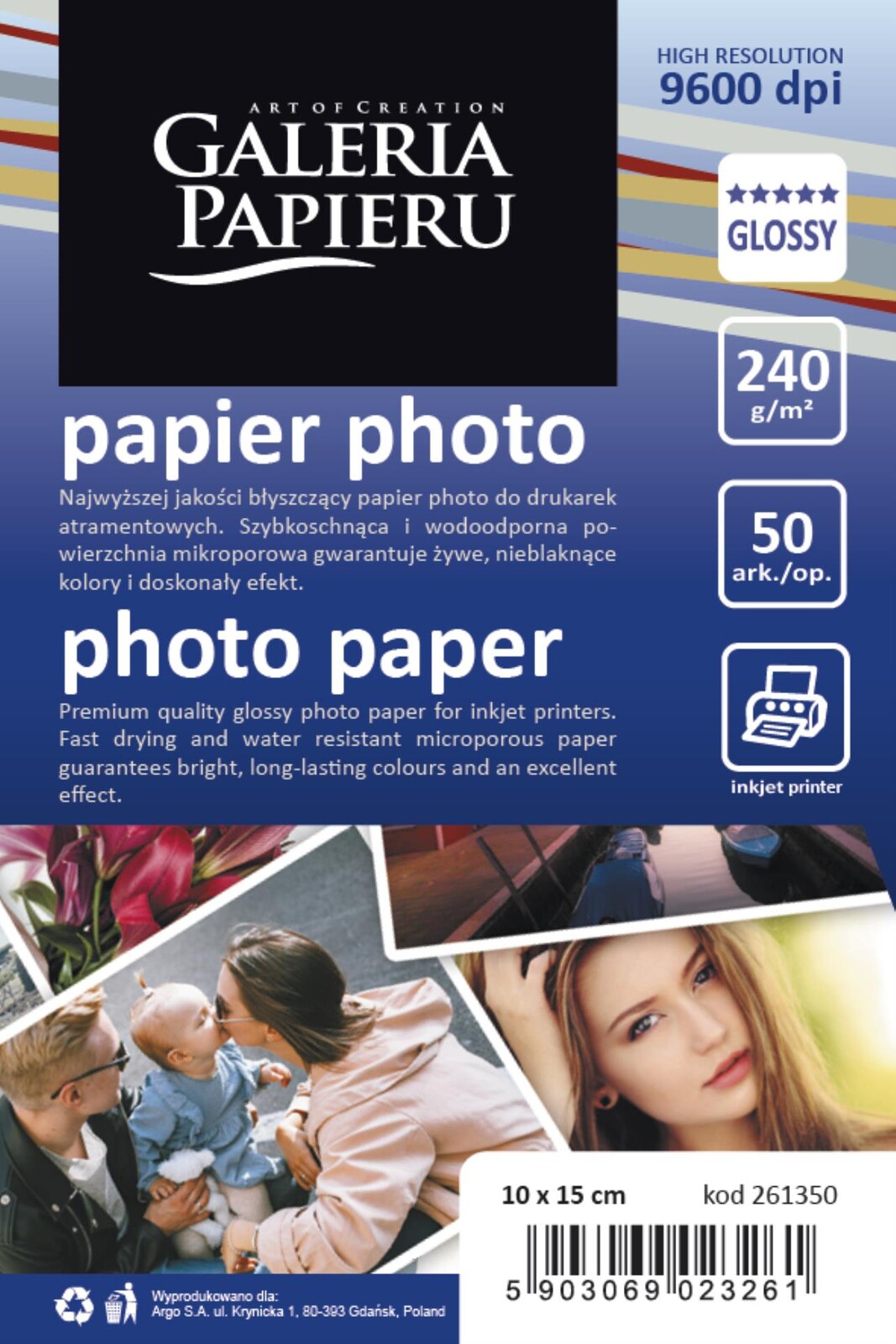 Galeria Papieru Fotopapír - 10 x 15 cm, 240 g/m2, lesklý, 50 listů