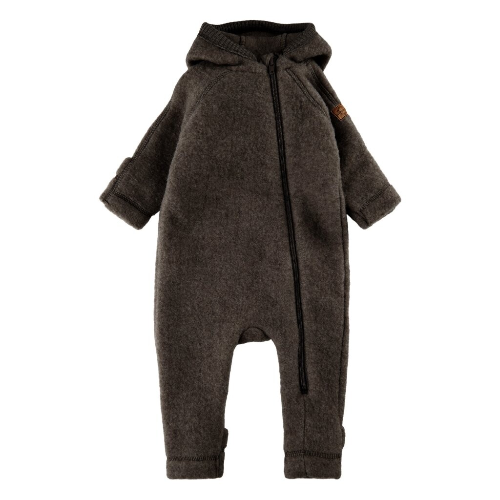 Mikk-Line kojenecký vlněný merino overal Melange Balsam Green 50041 Velikost: 56
