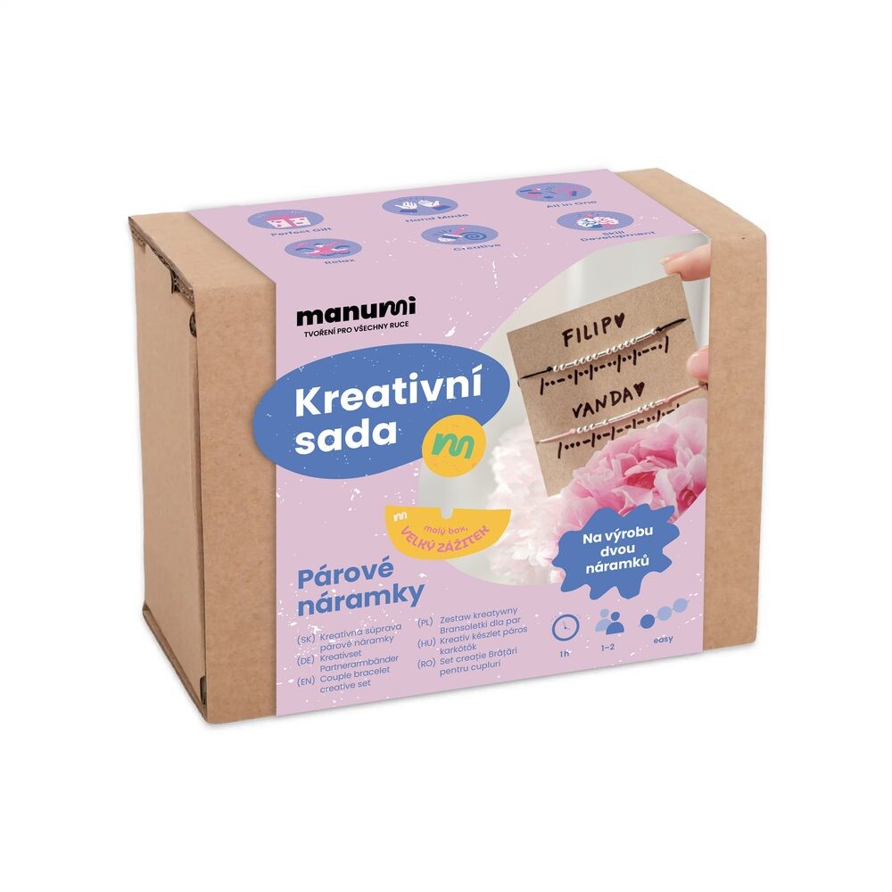 Manumi kreativní sada na výrobu párových náramků - 1 ks