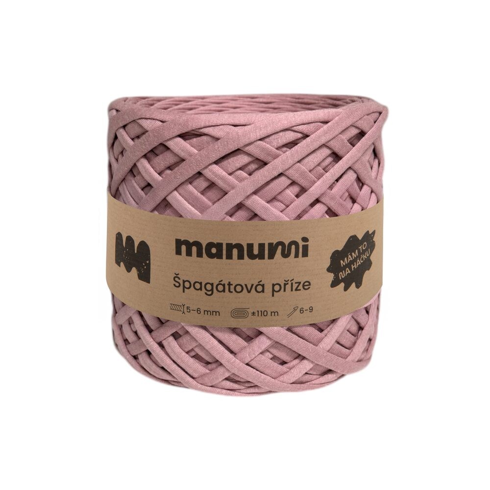 Manumi špagátová příze pudrově růžová - 1 ks