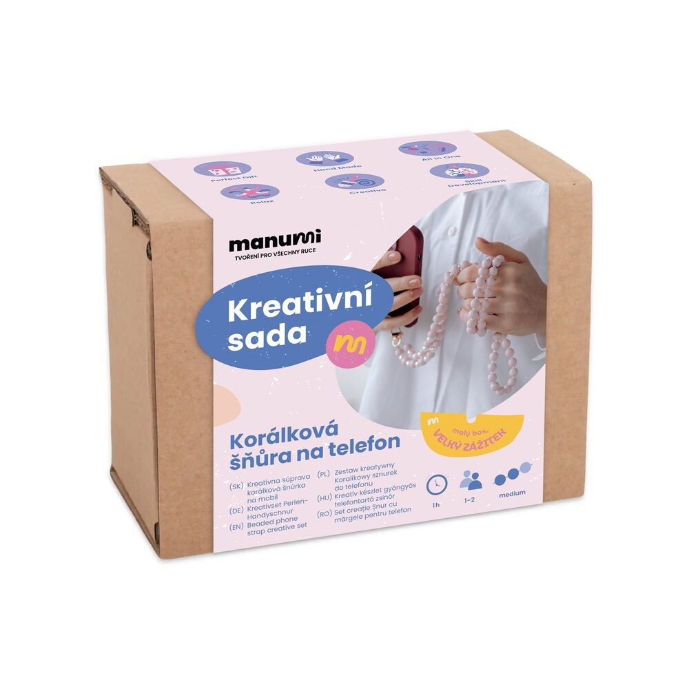 Manumi kreativní sada na výrobu šňůry na mobil - 1 ks