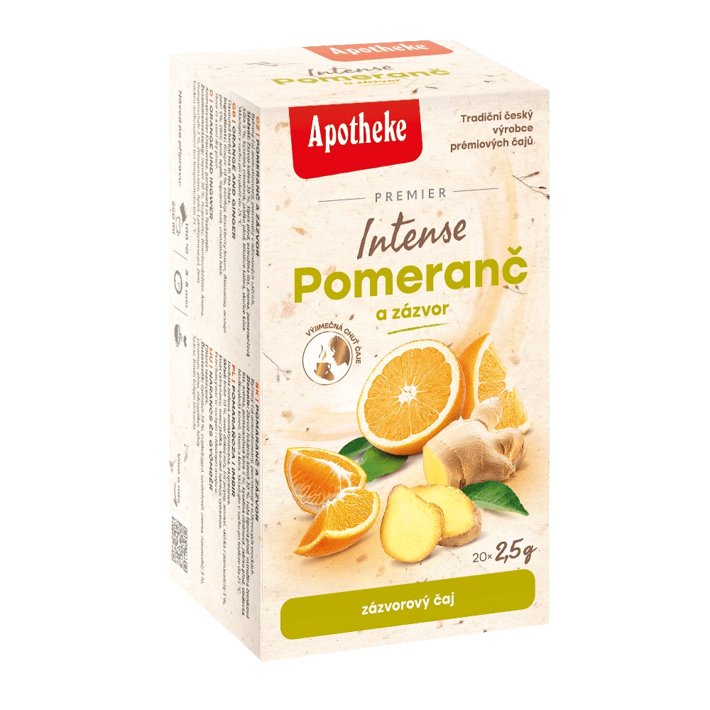 APOTHEKE čaj pomeranč a zázvor Intense 20 x 2.5 g