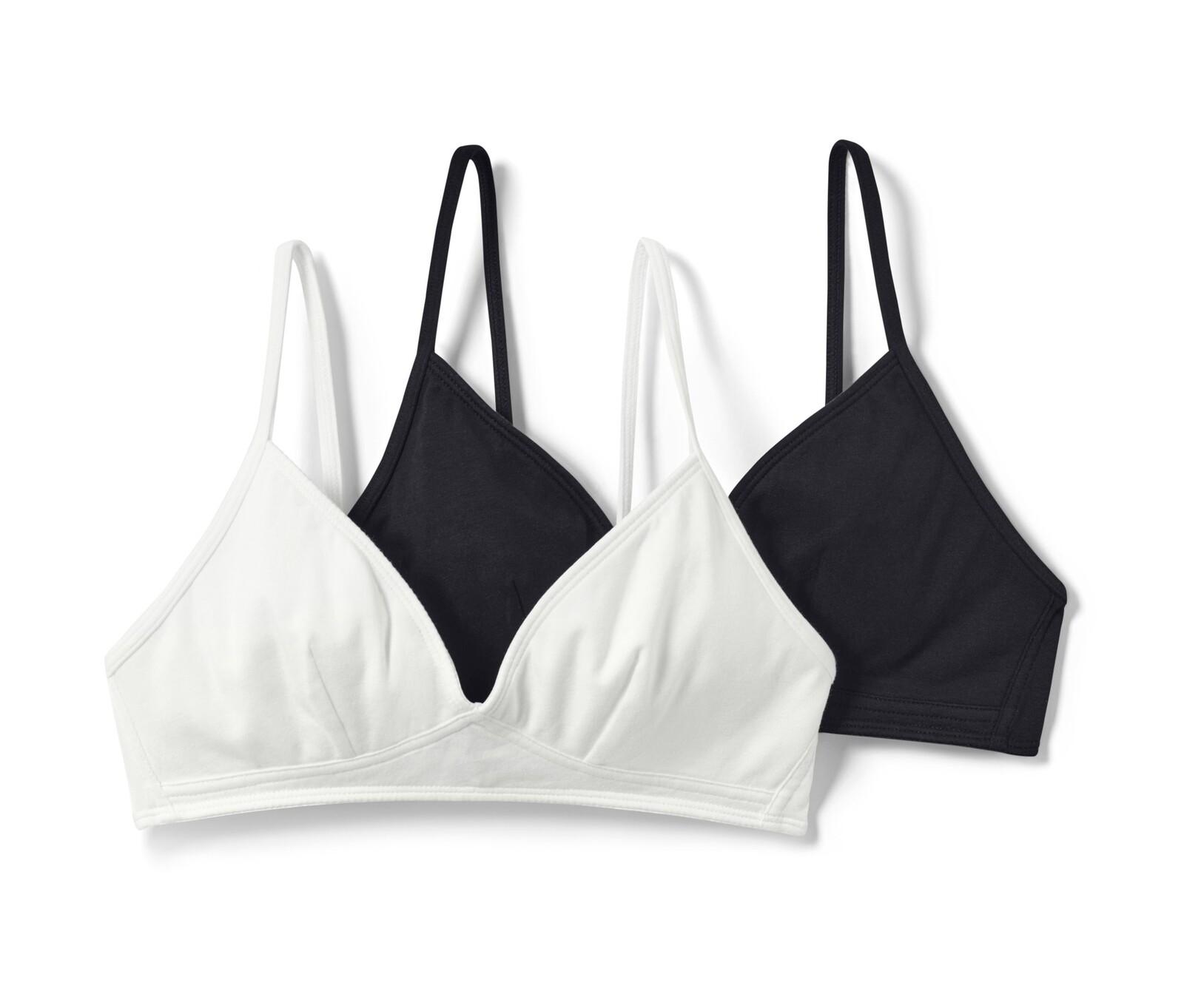 Tchibo - Dívčí trojúhelníková podprsenka 2 ks - pro dívky - vel. 170/176 - barva: černá