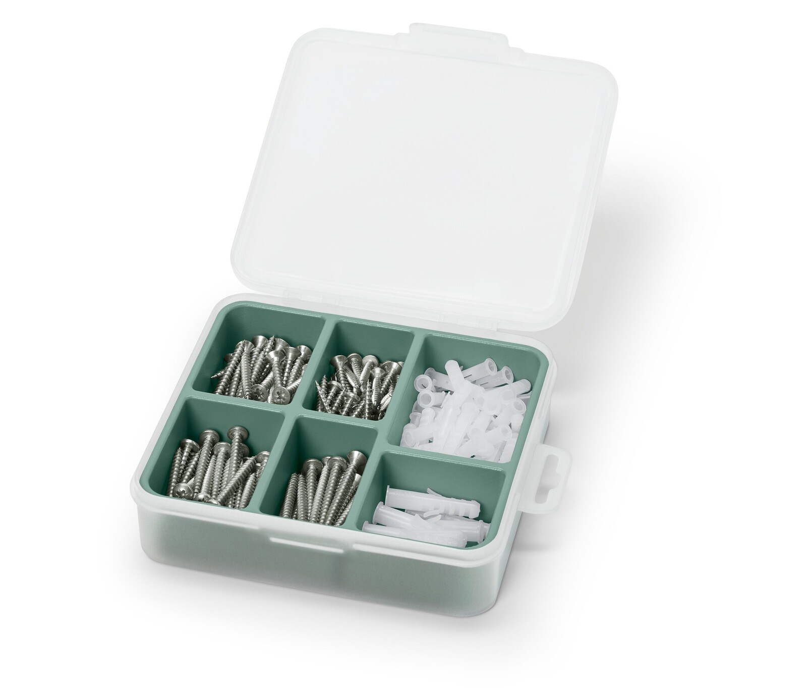 Tchibo - Sada šroubů a hmoždinek - barva: bílá