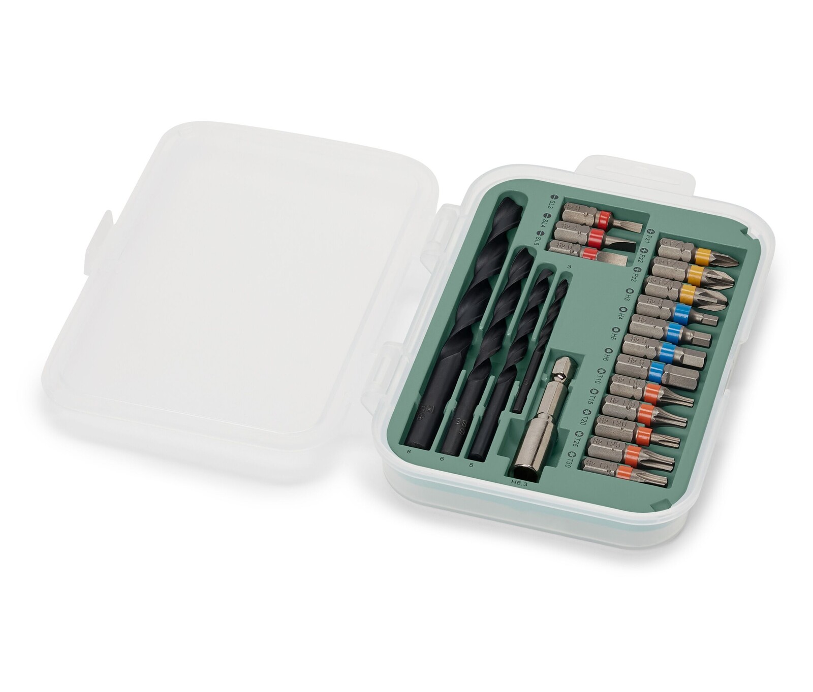 Tchibo - Sada pro vrtačky a šroubováky - barva: zelená