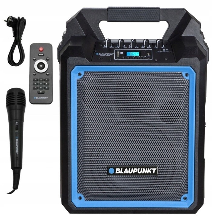 Sloupek Blaupunkt MB06 karaoke Bt Fm Usb Aux 500W Dálkové ovládání Mikrofon Zobrazit