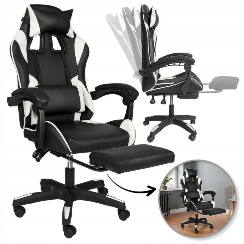 Otočné Herní Křeslo Striker One S Podnožkou A Masážní Podložkou