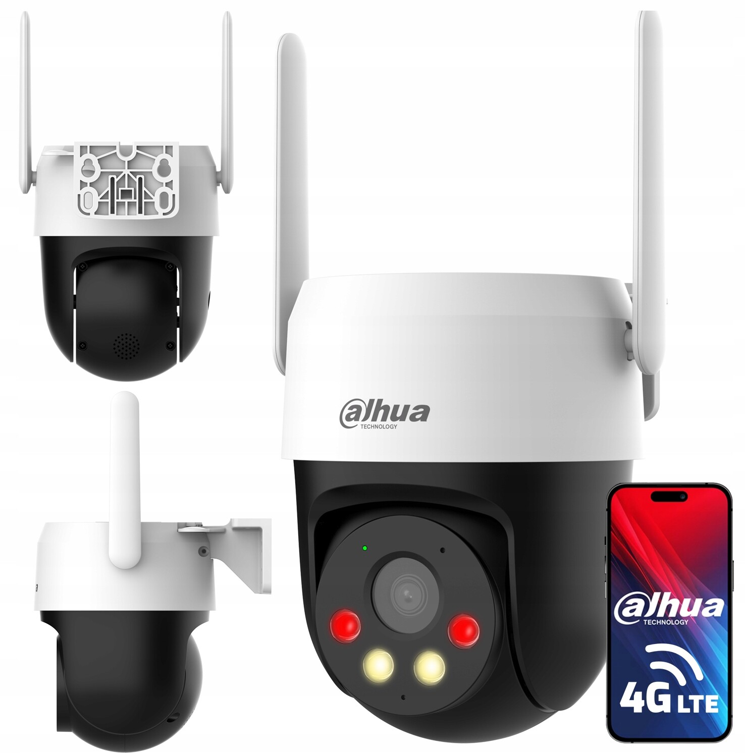 Otočná kamera 5MPX LTE/4G Dahua P5AE-PV-4G Mikrofon Reproduktor Autotracking