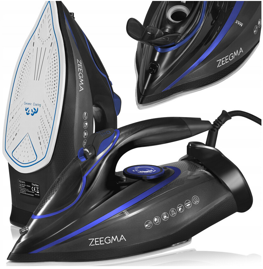 Silná Žehlička 3100 W, Vysoký Výkon, Keramická Povrchová Úprava, Inovace Anti-drip