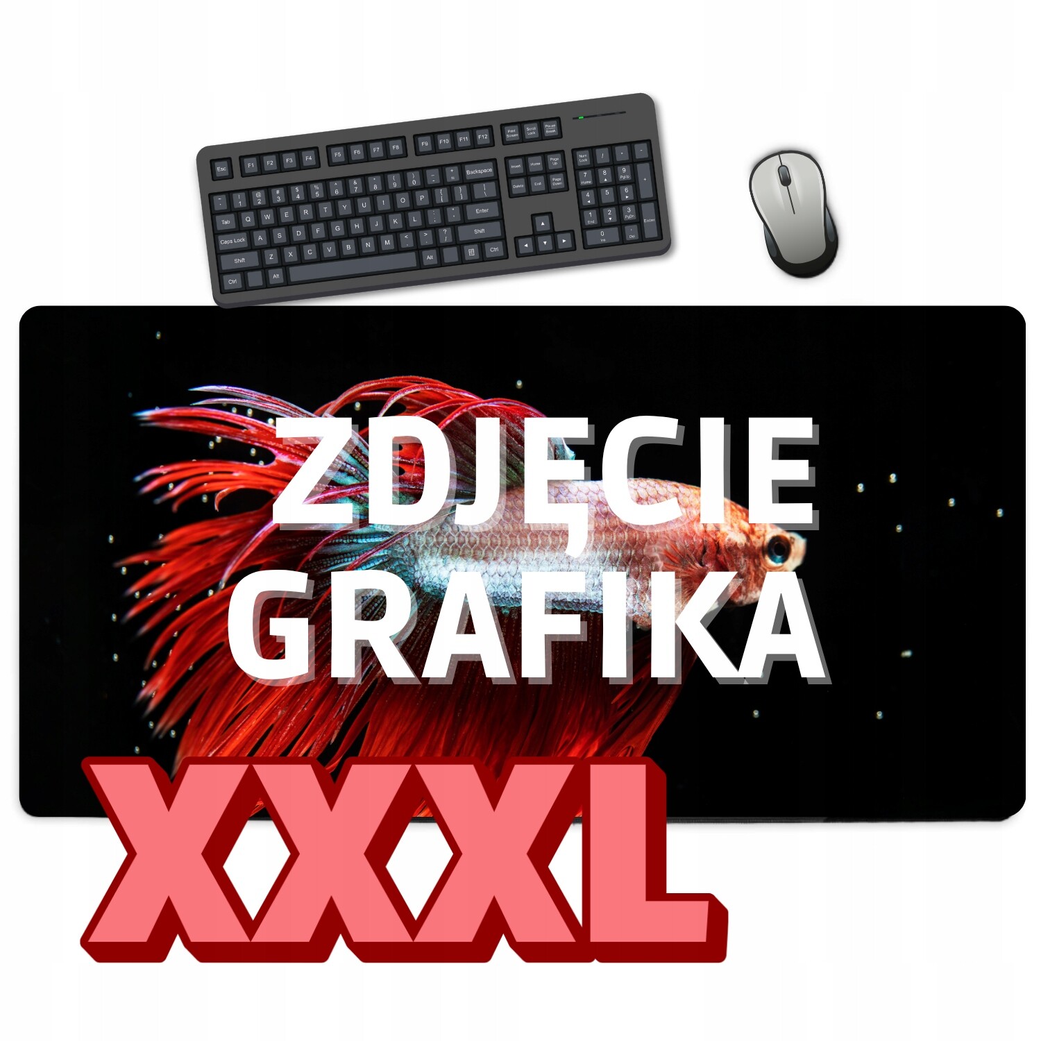 Personalizovaná podložka pod myš s fotografií Vlastní grafika XXXL 125×40 cm