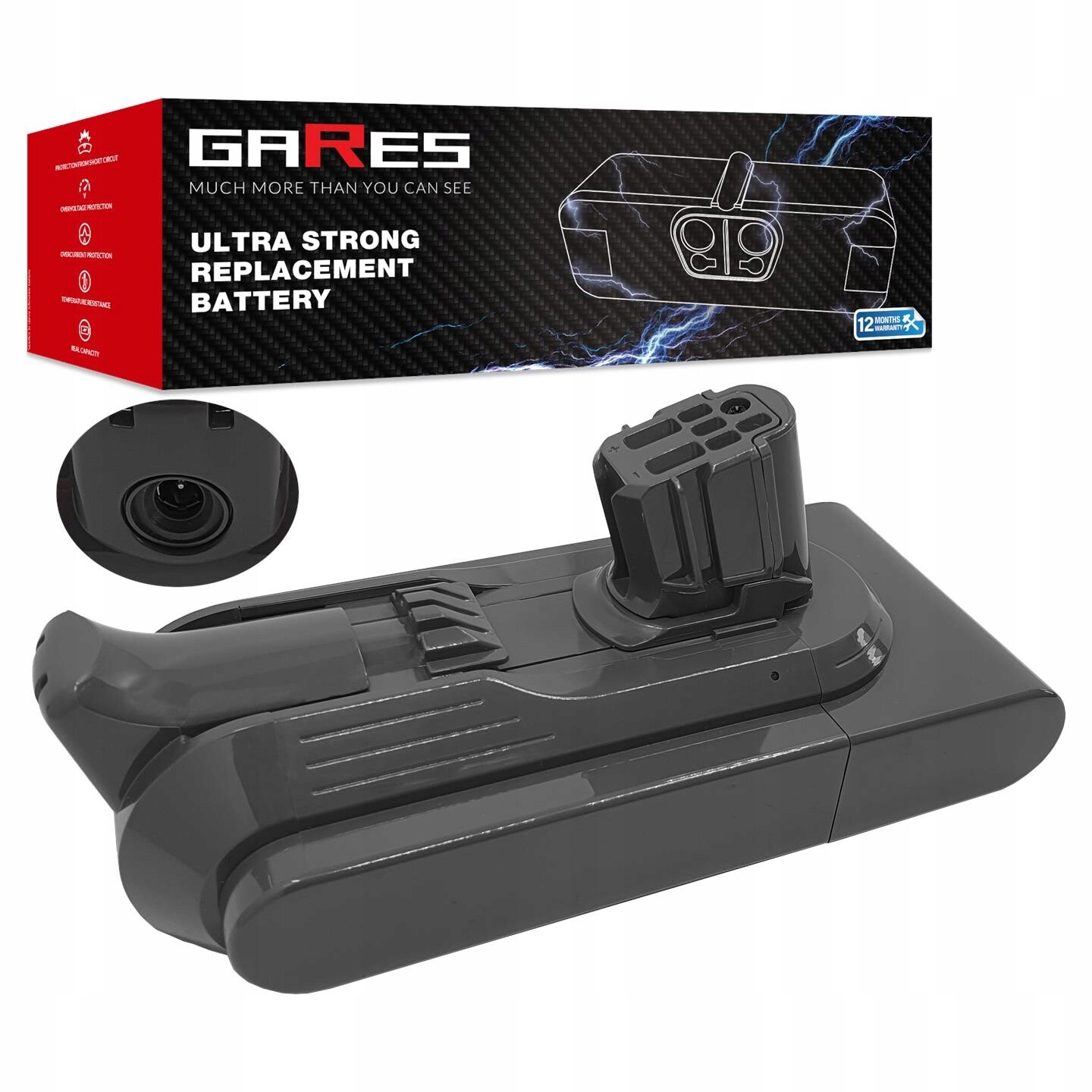 Akumulátor Gares pro Dyson V12 SV20 25,2V 2,5A