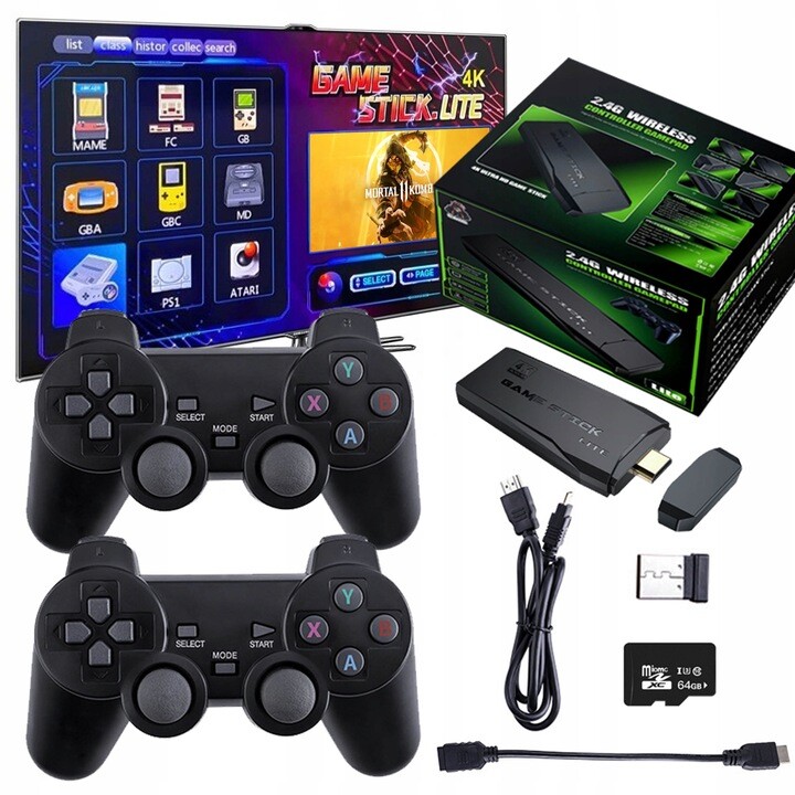 Konzola K Televizoru Pro Emulátor Kultovní Hry 20000 Hdmi Her 2 Pady