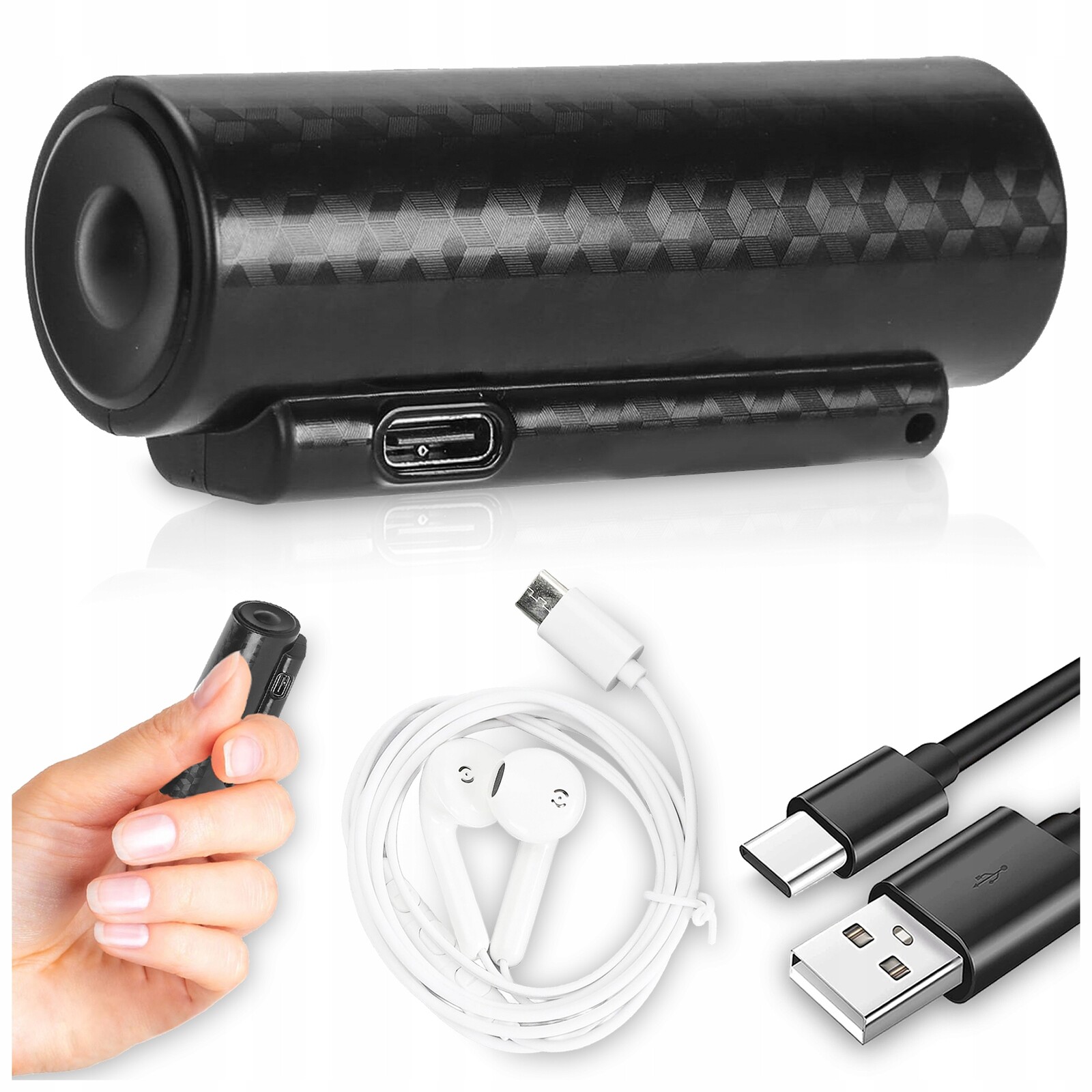 Mini Špionážní Diktafon Odposlech Pluskwa Rekordér Detekce Usb 64 Gb