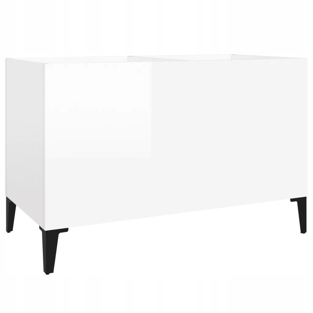 vidaXL Skříňka na desky, vysoký lesk, bílá, 74,5x38x48 cm