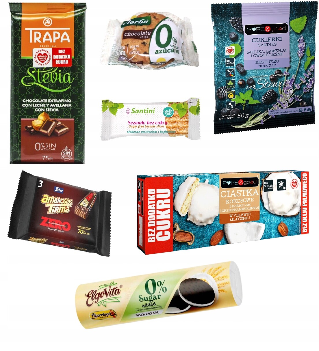 Sada sladkostí Bez Přidaného Cukru Pro Diabetika fit zdravý dárek jako dárek