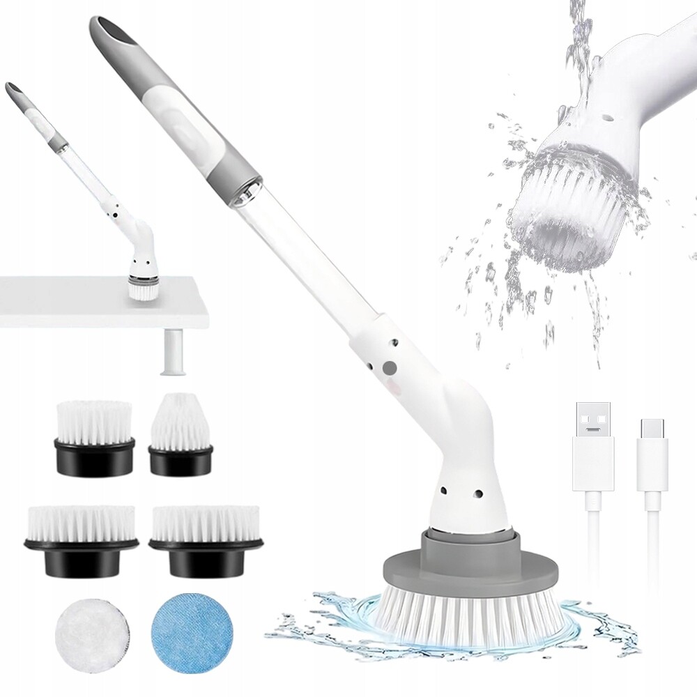 Multifunkční kartáč se 6 nástavci a zásobníkem na tekutinu