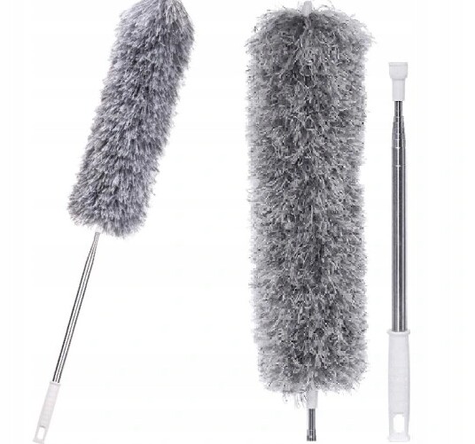 2 x Kartáč Na Prach Teleskopický Dlouhý 2,45 m Výsuvné Mikrovlákno