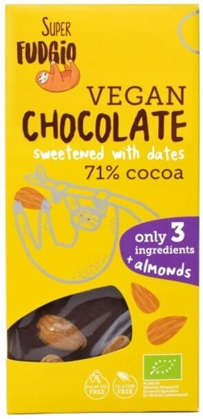 Čokoláda veganská slazená datlemi a mandlemi Bio 100 g
