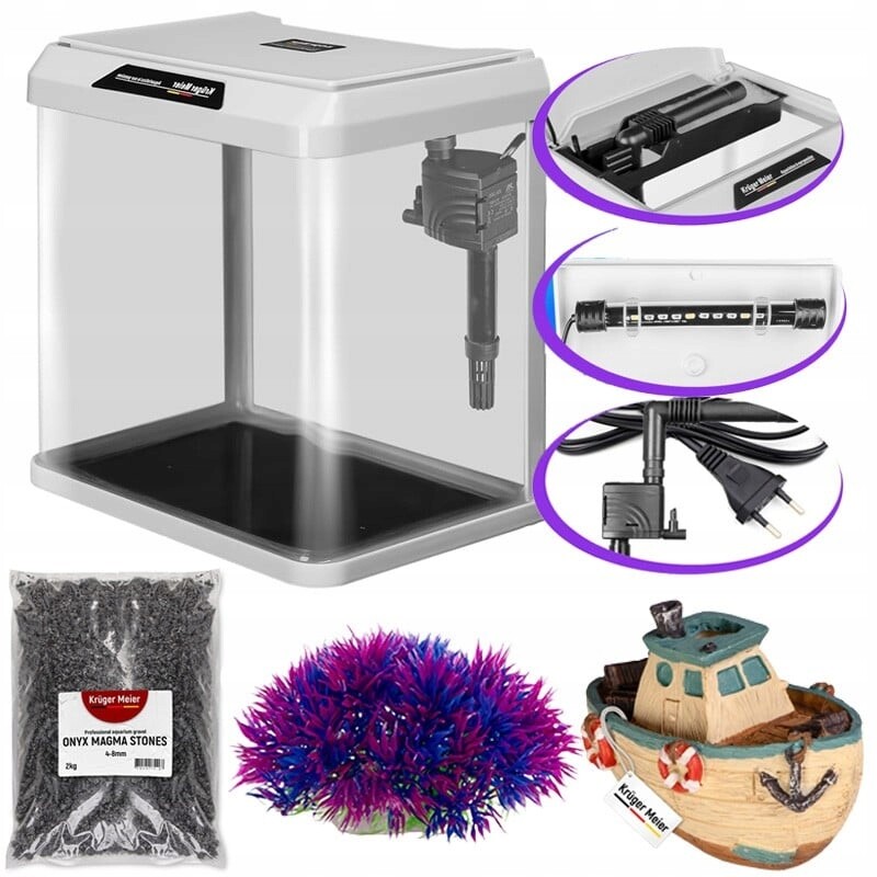 Kompletní Moderní 16 L Led Akvárium, Odolné A Tiché, Efektní