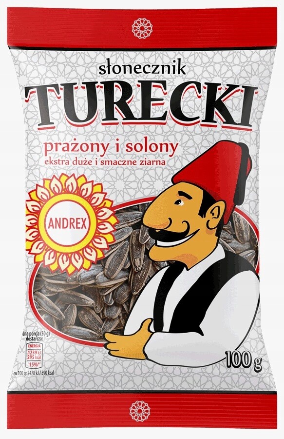 Slunečnice Turecká velká pražená solená Andrex 100 g