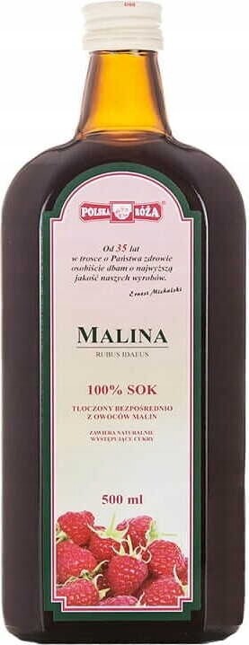 Malina džus 100% bez cukru 500 ml Polská rožeň