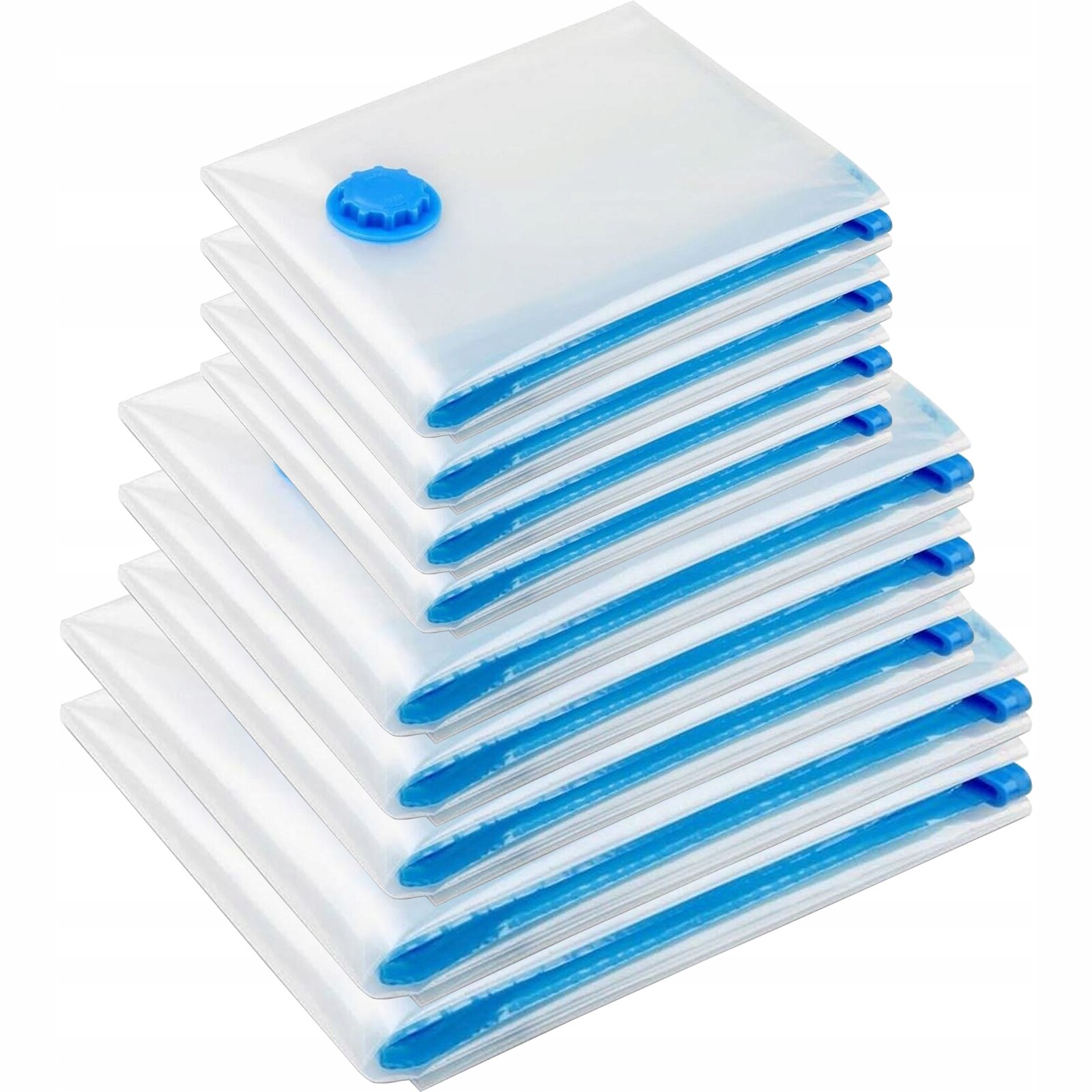 Vakuové Sáčky na oblečení Povlečení Tašky. Sada 9 Kusů Pumpička