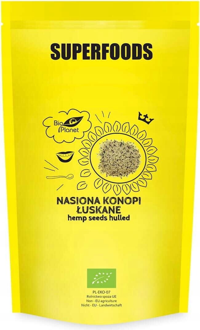 Semena Konopí Loupané Bio 600 g Bio Planet