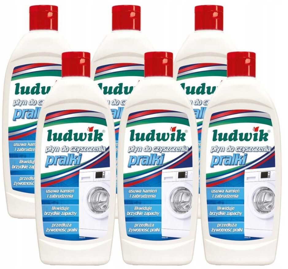 Ludwik Odvápňovač Čistič Tekutý čistič pračky na kámen 250 ml x 6 ml