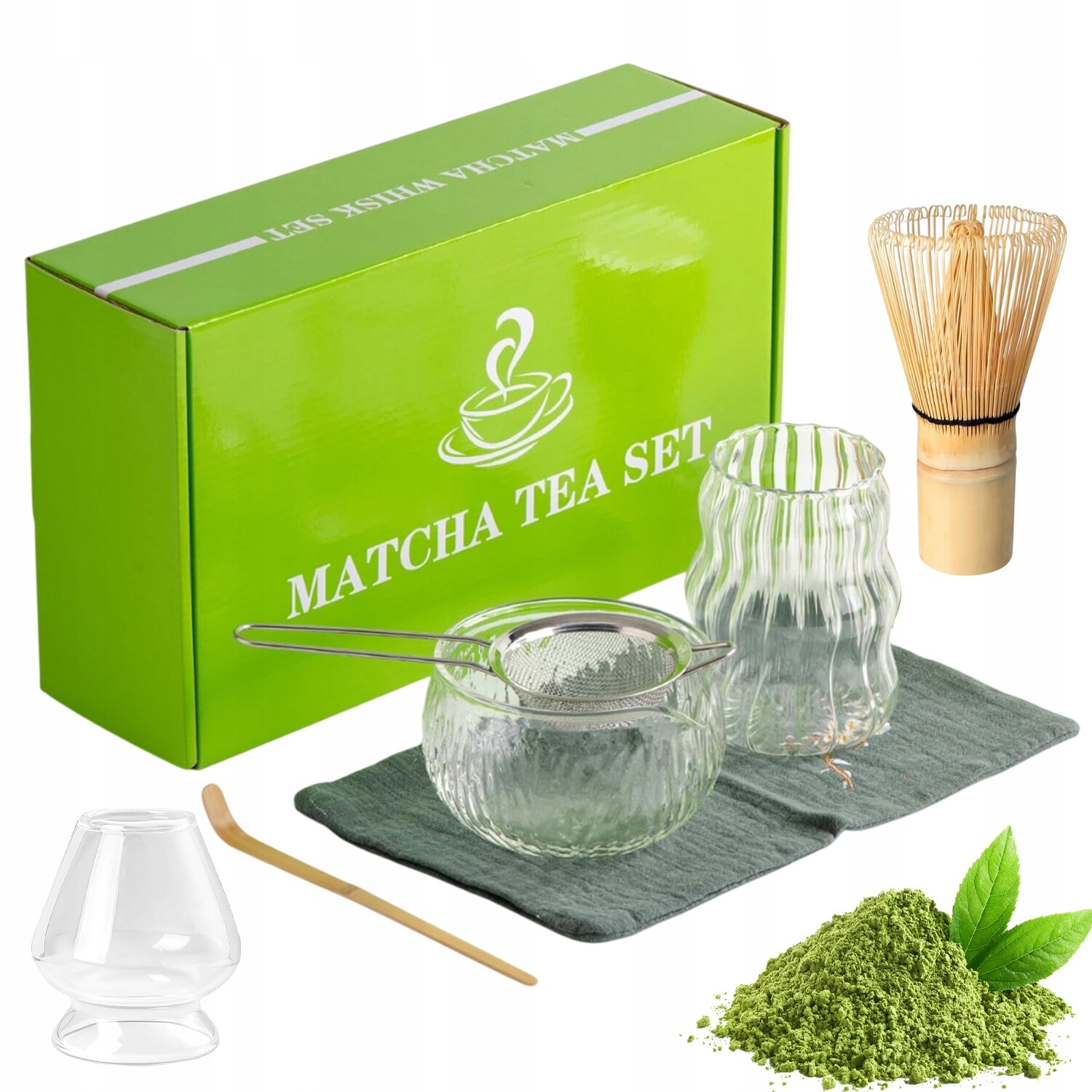 7 Kusů Dárková Sada Na Čaj Matcha Vysoká Kvalita