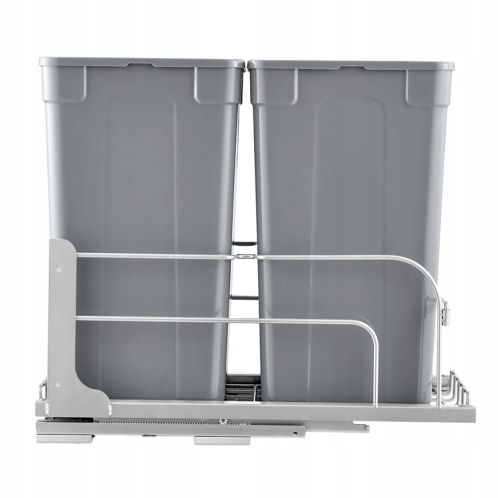 Vevor Kuchyňský koš 25.5Lx2 Dvojitý výsuvný koš s tichým zavíráním