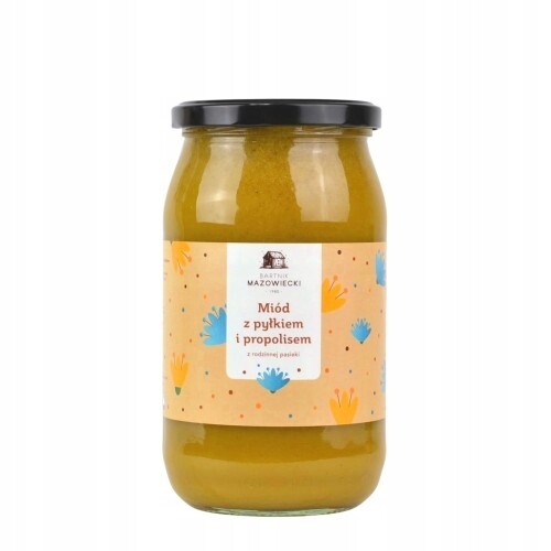 Med s propolisem a pylem 1000 g Bartnik Mazowiecki
