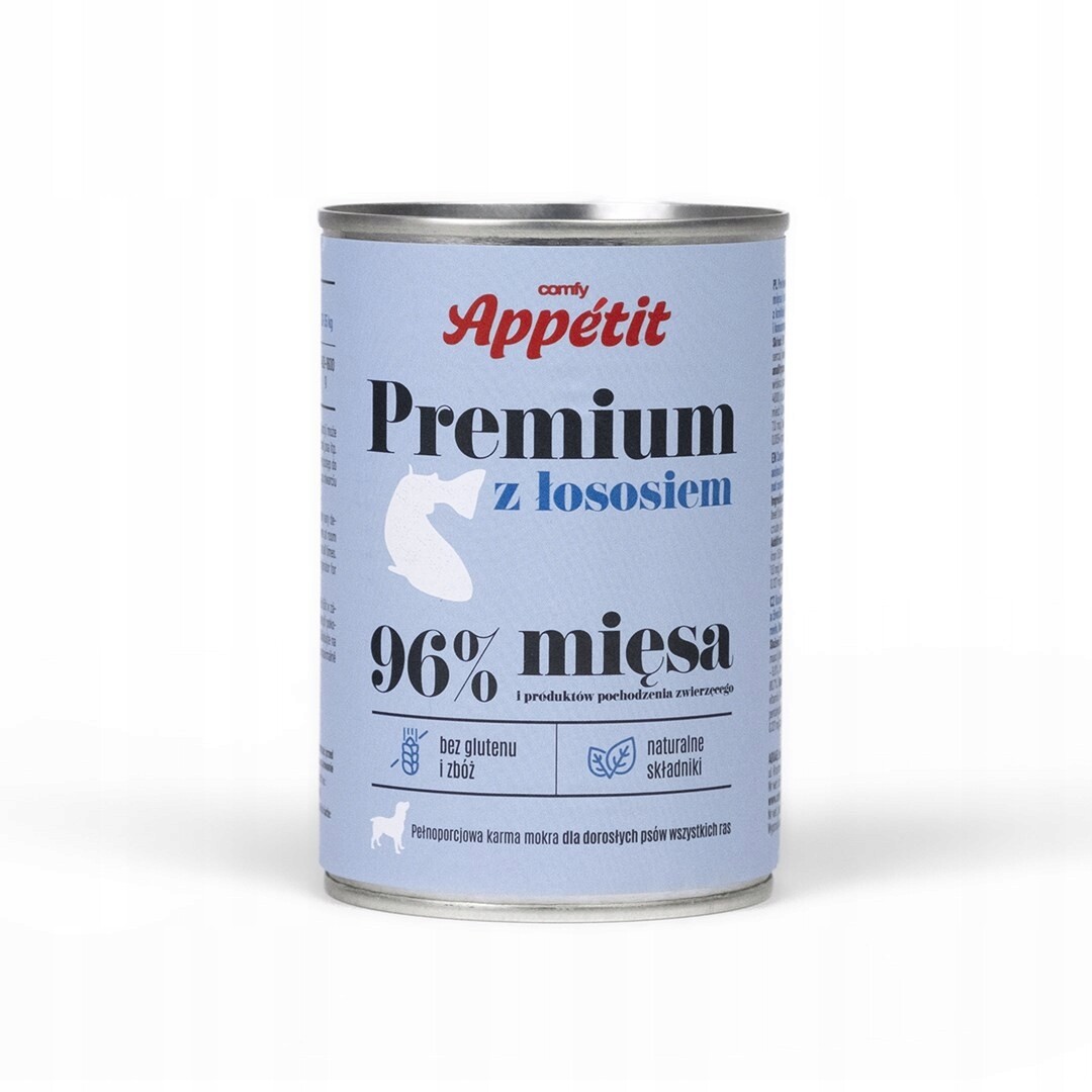 Comfy Appetit pro dospělé psy s lososem, 400 g x 16 g